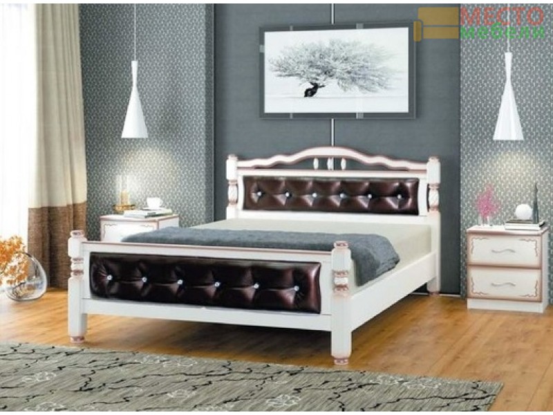 Кровать Карина-11 (дуб молочный), 160 см
